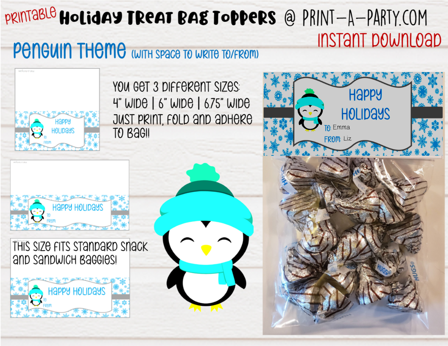 CHRISTMAS HOLIDAY TREAT BAG TOPPERS | Holiday Gift Ideas | Homemade Gifts | Teacher Holiday | Neighbor Holiday