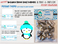 CHRISTMAS HOLIDAY TREAT BAG TOPPERS | Gift Ideas | Homemade Gifts | Classrooms | Neighbors | Printable
