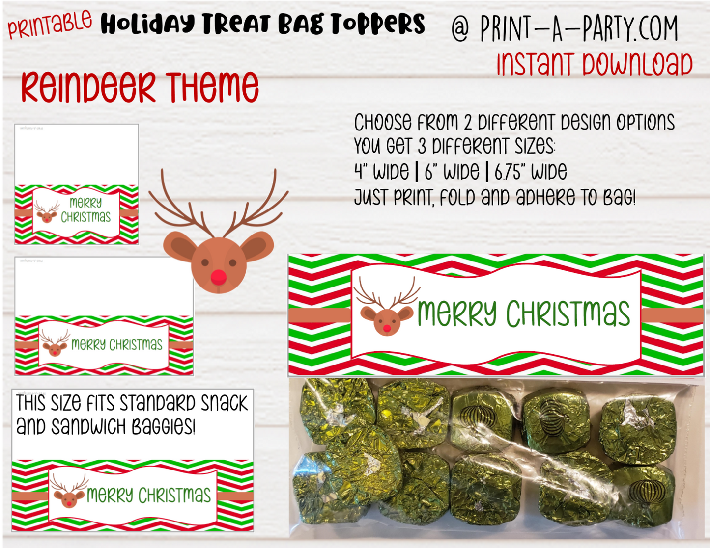 CHRISTMAS HOLIDAY TREAT BAG TOPPERS | Holiday Gift Ideas | Homemade Gifts | Teacher Holiday | Neighbor Holiday