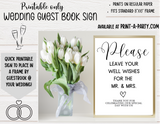 GUEST BOOK SIGN EDITABLE & PRINTABLE | Guest Book Sign | Wedding Sign | Wedding Table Sign | Wedding Guest Book | Printable