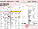 WHAT'S IN YOUR PURSE? | Baby (GIRL) Shower Game | Printable Shower Game | INSTANT DOWNLOAD