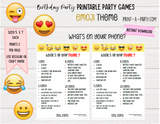 GAME BUNDLE: Birthday Party Game Bundle | Emoji Theme | Emoji Party | Party Games |  INSTANT DOWNLOAD |