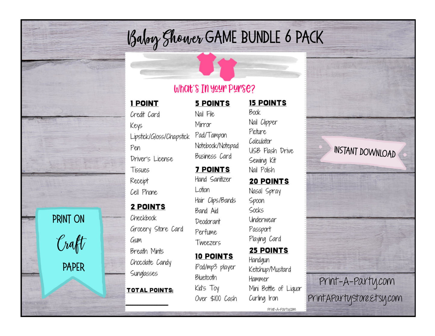 GAMES for Baby Shower | Twin Girls Baby Shower Theme | Baby Shower Games | INSTANT DOWNLOAD