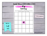 GAME BUNDLE: Bridal Shower Game Bundle 6 Pack | Pink Watercolor | INSTANT DOWNLOAD