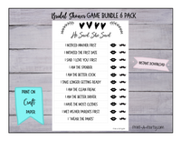 GAME BUNDLE: Bridal Shower Game Bundle 6 Pack | Classic Black and White Wedding | INSTANT DOWNLOAD