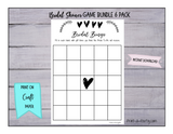 GAME BUNDLE: Bridal Shower Game Bundle 6 Pack | Classic Black and White Wedding | INSTANT DOWNLOAD