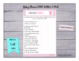 GAMES for Baby Shower | Pink & Gray Baby Shower Theme | Baby Shower Games | INSTANT DOWNLOAD