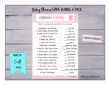 GAMES for Baby Shower | Pink & Gray Baby Shower Theme | Baby Shower Games | INSTANT DOWNLOAD