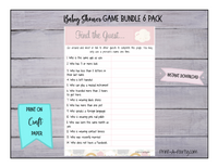 GAMES for Baby Shower | Whimsical Sky | Celestial Baby Shower Theme | Baby Shower Games | Sun | Moon | Stars | Cloud |INSTANT DOWNLOAD
