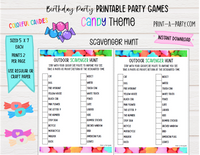 GAME BUNDLE: Birthday Party Game Bundle | Candy Theme | Candy Party | Colorful Sprinkles | INSTANT DOWNLOAD |